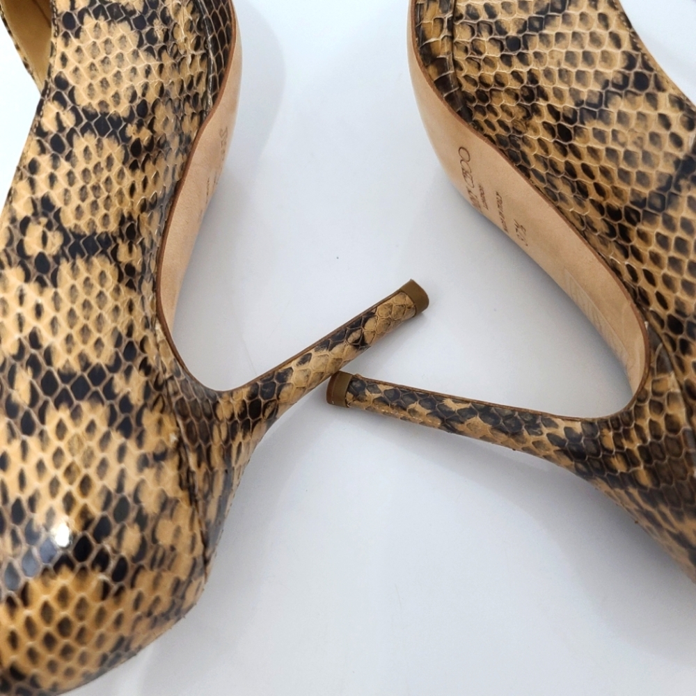 Jimmy Choo London Romy Snakeskin Platform Heels - Picture 9 of 14